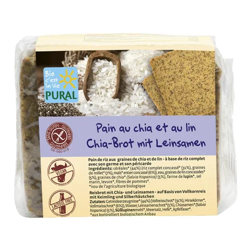 Pour tous les jardins:Pain aux graines de chia et de lin en sachet transparent de 375 g