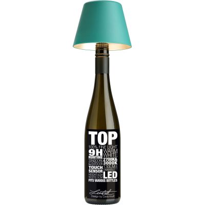 Abat-jour à fixer sur bouteille Top 11 cm (Turquoise)
