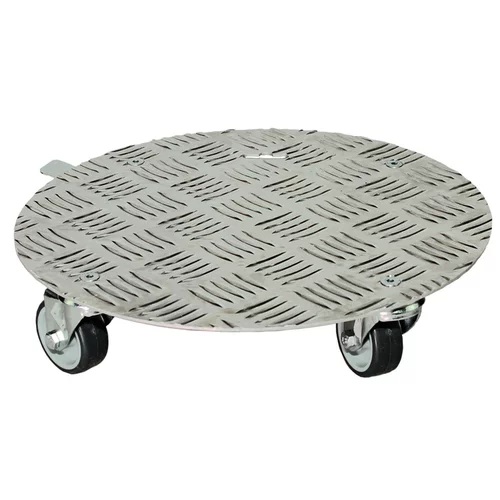 Facile pour le jardin:Support à roulettes en aluminium rond Ø 30 cm