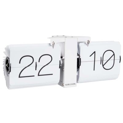Horloge moderne Flip No Case (Blanc)
