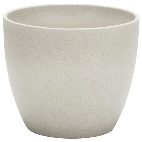 Essentiel pour le jardin：Cache-pot 920 Taupe stone Ø 14 x H 12,4 cm Céramique émaillée