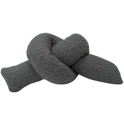 Coussin nœud en polyester Ask Dugum (Gris)