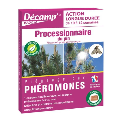 Durable au jardin:Processionnaire du pin phéromone action 3 mois Décamp - 1 capsule