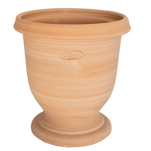 Jardin au quotidien:Pot haut Copa coloris beige en terre cuite - Ø 26 x 29 cm