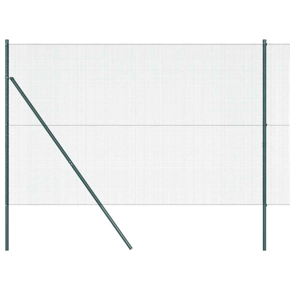 vidaXL Clôture en fils soudés pour fixation au sol 25 x 1,6 m Vert
