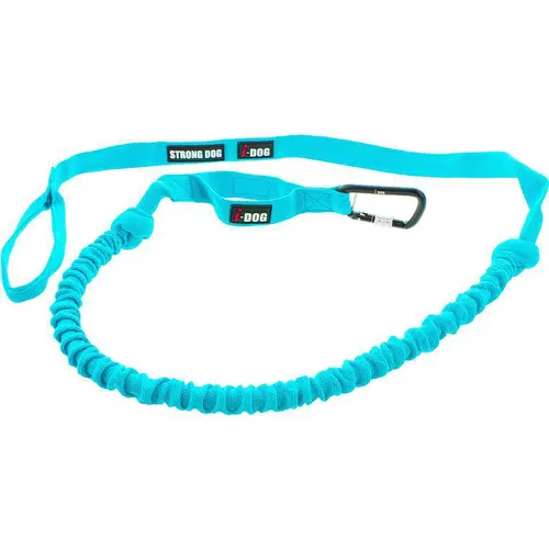 Jardin & maison:Longe de traction pour chien moyen coloris bleu I-Dog Cani-Bike Opale - 240 cm