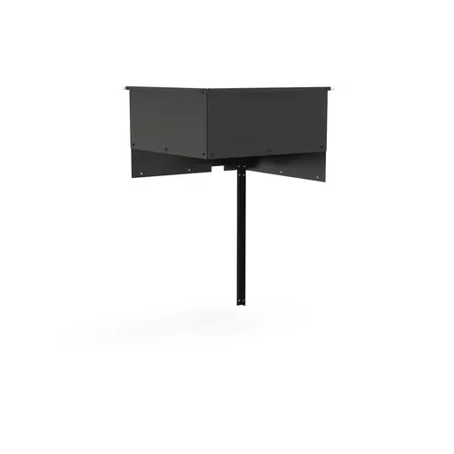 Style pour le jardin：Support angle coloris noir en acier - 61,5 x 61,5 x 109 cm