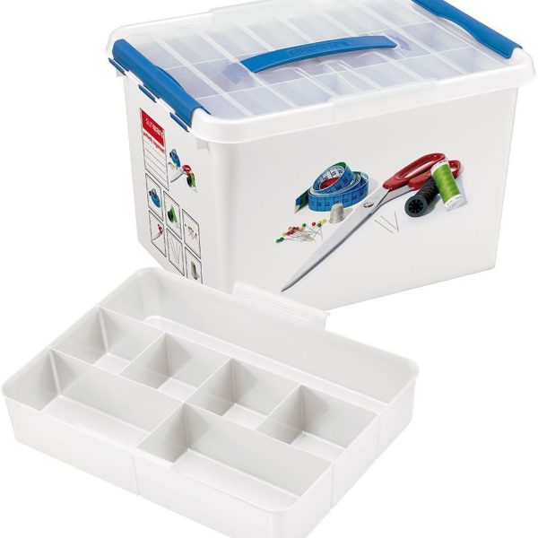 Boîte à couture Q-line avec insert compartimenté (22 litres)