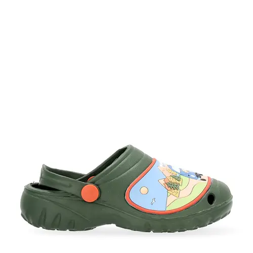 Solution au jardin:Sabot Road Trip enfant coloris vert kaki en caoutchouc synthétique EVA Blackfox - pointure 26/27
