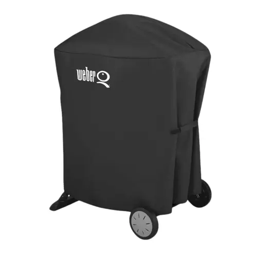 Plaisir dehors:Housse pour plancha Weber Q1000N et Q2000N avec chariot coloris noir en polyester Weber