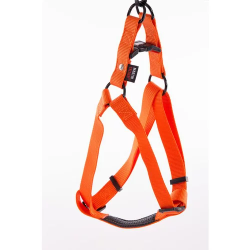 Solution simple：Harnais baudrier réglable orange pour chien - 4x90/110 cm