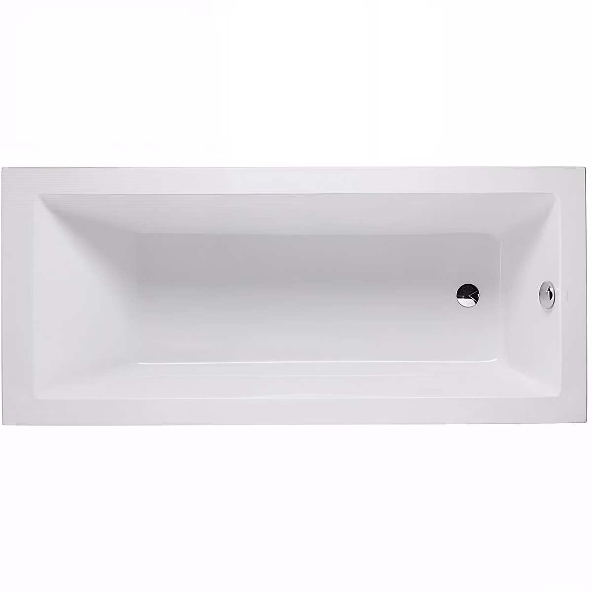Baignoire acrylique haute densité SANINDUSA Vertice 180x80 blanche livrée avec pieds réglables (coussin et vidage non inclus) | Baignoire