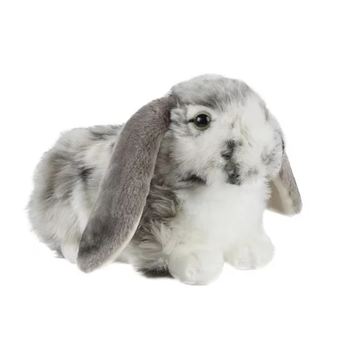Pour plus de praticité au jardin:Lapin Bélier gris moucheté Living Nature - 26 cm