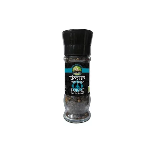 Solution maison:Poivre Timur noir de Sichuan bio en bocal de 25 g