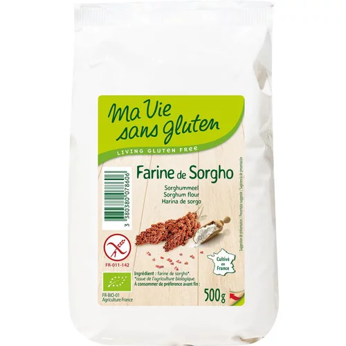 Jardin et déco:Farine de sorgho bio en sachet de 500 g