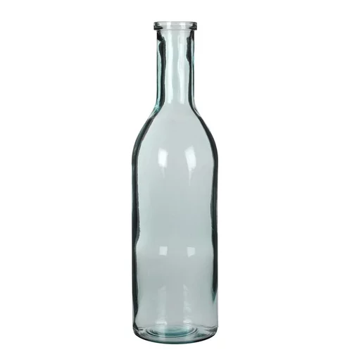 Facile à intégrer au jardin:Vase bouteille Rioja coloris transparent en verre recyclé - Ø 15 cm