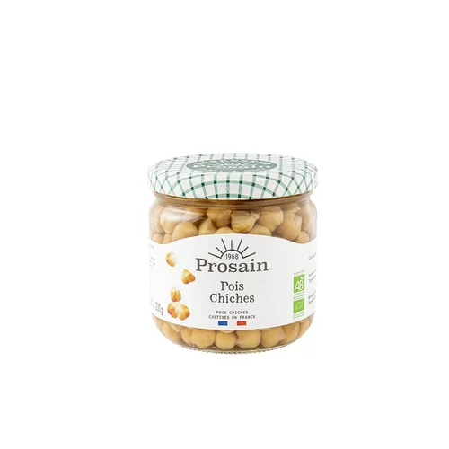 Jardin qualité:Pois chiches bio en bocal de 345 g