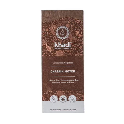 Jardin actuel:Teinture aux plantes Châtain moyen Khadi - 100 g