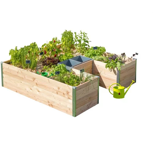 Jardin quotidien:Potager composteur en bois Mon Petit Potager Keyhole grand modèle - 175 x 170 x 48 cm