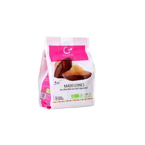 Pour un extérieur plus pratique:Madeleines au chocolat au lait Bio Soleil - 200 g