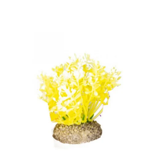 Bien pratique au jardin：Plante artificielle pour aquarium, jaune, AQUA DELLA - 10cm