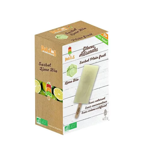 Jardin extérieur:Bâtonnets sorbet au citron vert bio Palitos – 4 x 70 g