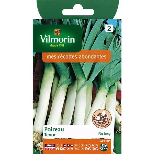 À découvrir au jardin：Graines de poireau Tenor Vilmorin - graines à semer