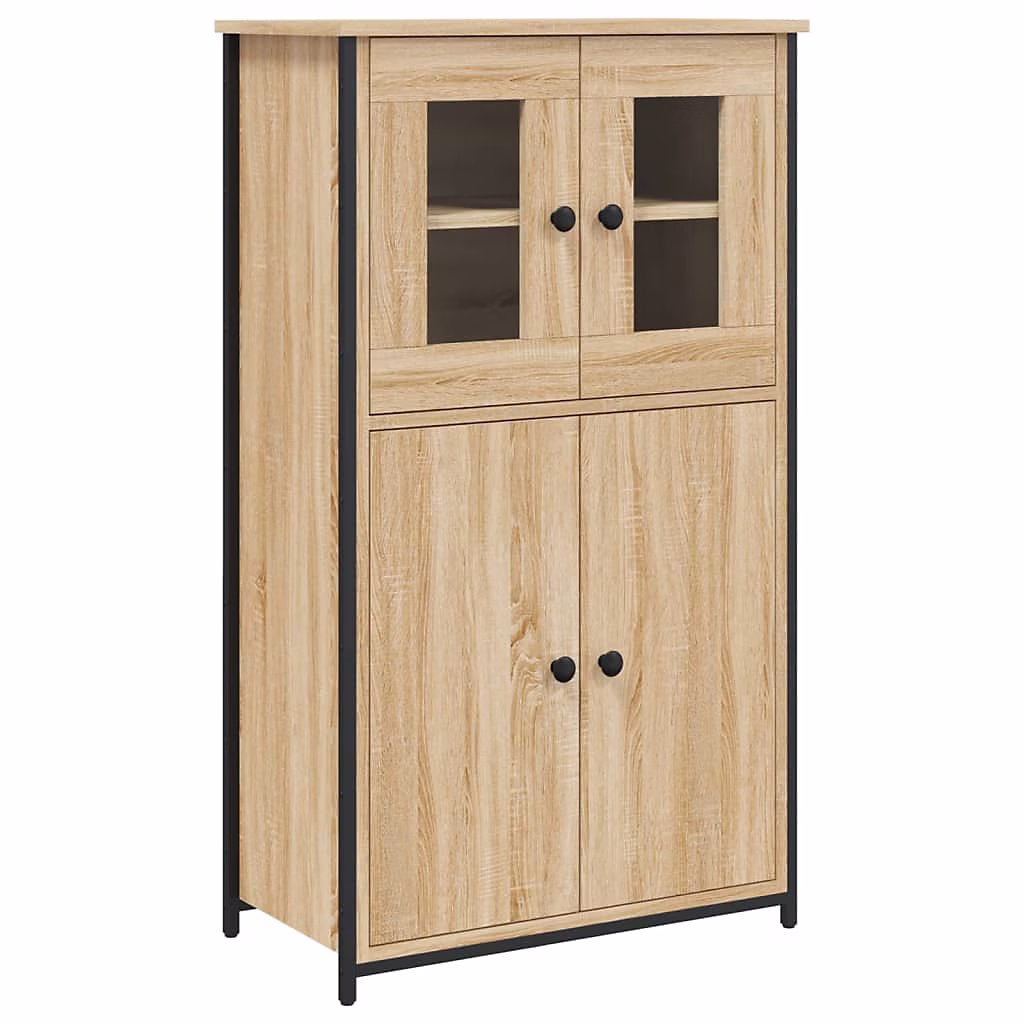 Buffet haut chêne sonoma 62 × 32 × 106 – 5 cm bois d'ingénierie vidaXL