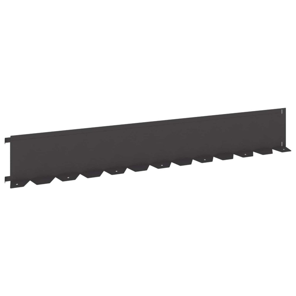 vidaXL Bordure de Pelouse 20 pc 102 x 15 x 4 cm Acier Noir
