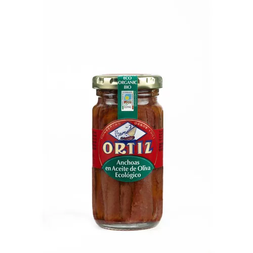 Solution simple：Filets d'anchois à l'huile olive bio Ortiz - 95 g
