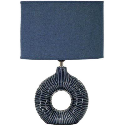Lampe à poser en céramique Seta 28.5 x 15 x 43 cm (Bleu)