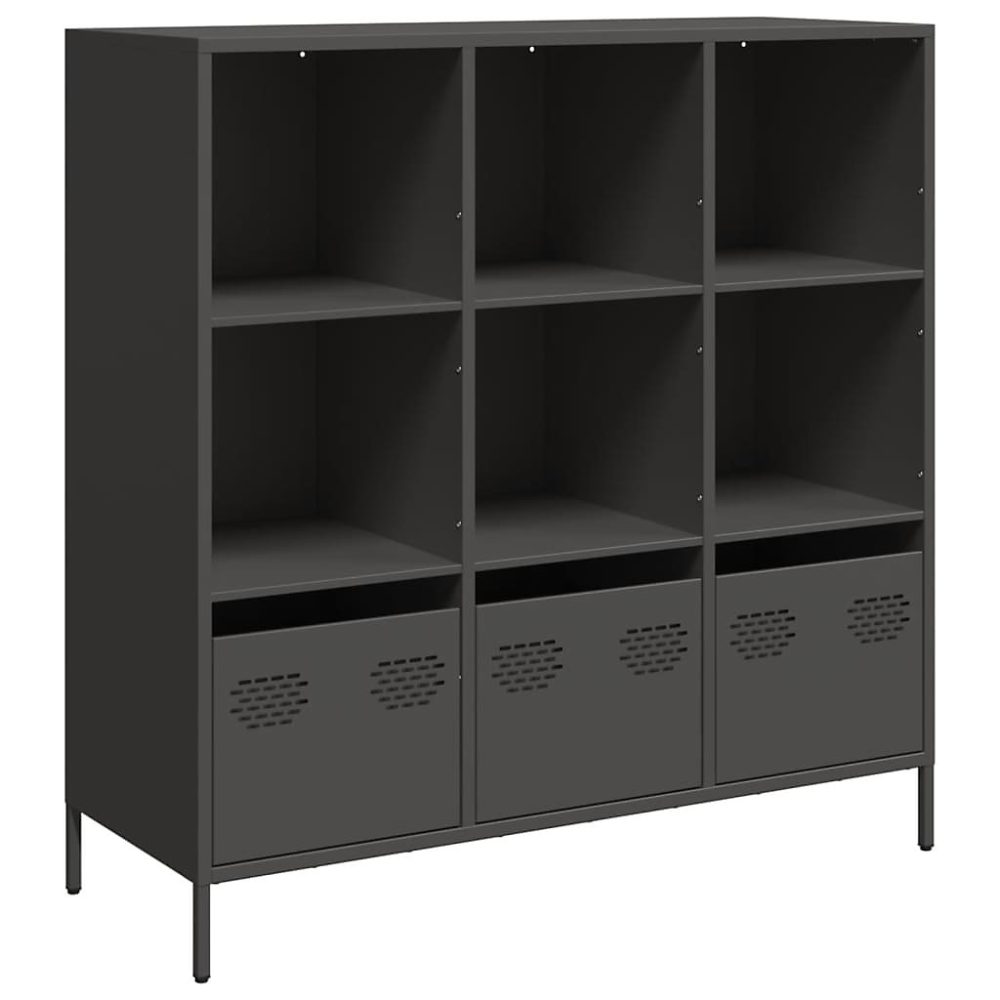 Buffet haut noir 101 – 5 × 39 × 103,5 cm acier vidaXL