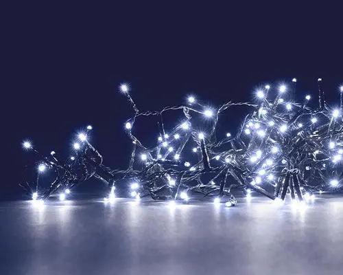 Sélection maison：Guirlande lumineuse à 170 LED blanc froid + 30 LED flash sur câble vert Flicker Light® Compact - 5 m