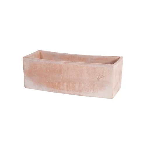 Pour vos espaces verts:Jardinière contemporaine en terre claire 40x17x16 cm