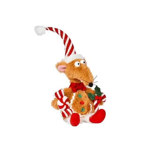 À découvrir au jardin：Rat en polyester/coton façon pain d’épice marron Rémi - 33 cm
