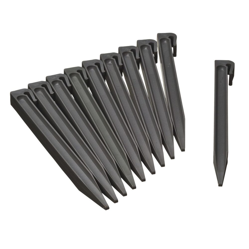 Nature Ancres pour bordure de jardin - Polypropylène - Gris x10