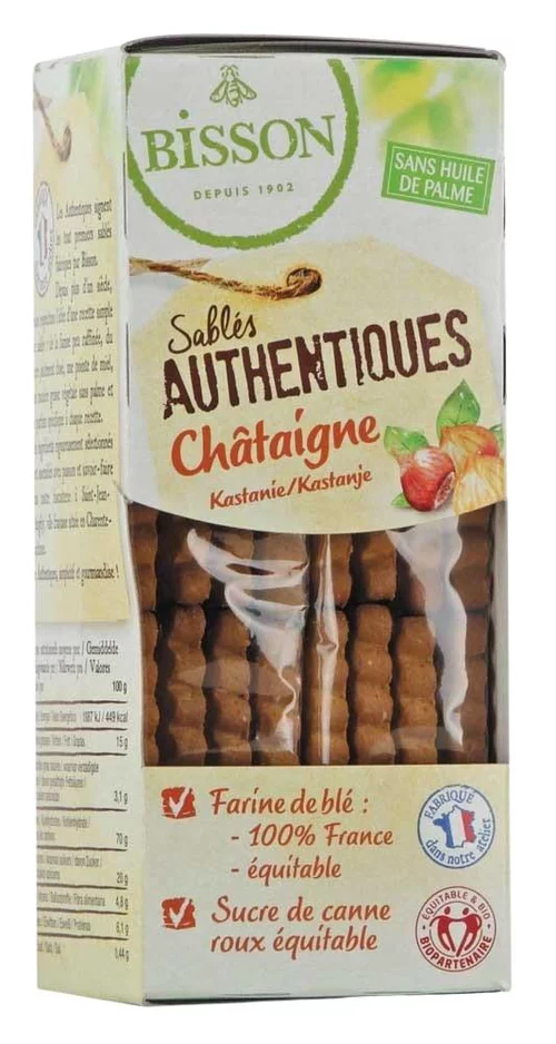 Pour un extérieur accueillant:Biscuits sablés authentiques à la châtaigne - 180 gr