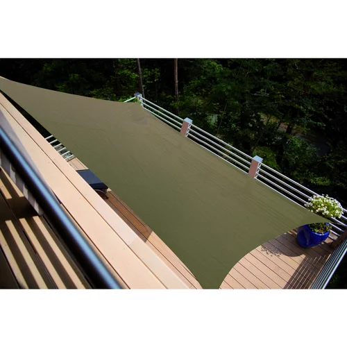 Adapté à votre jardin：Voile coloris marron en polyéthylène tressé Austral - 4 x 3 m