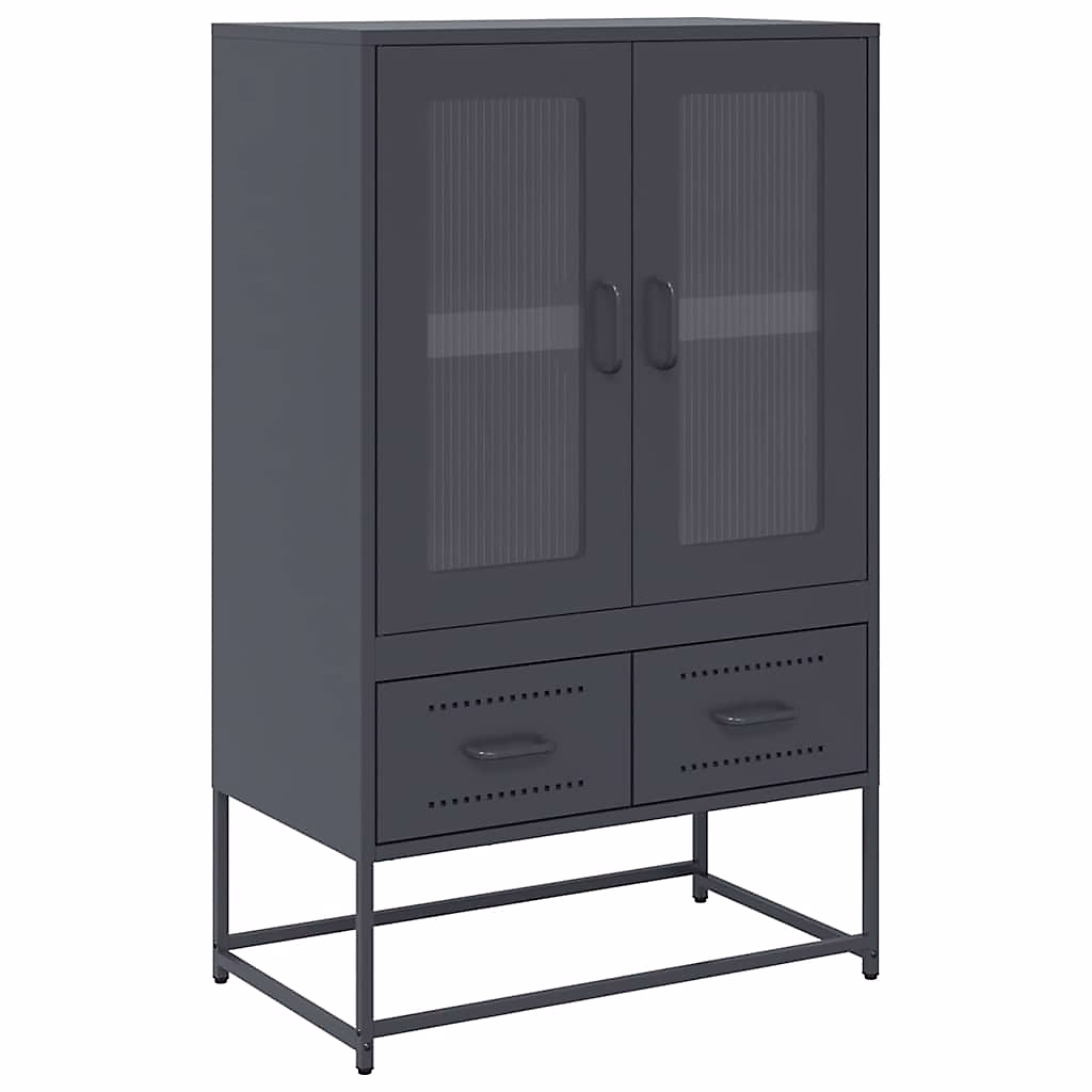 Buffet haut anthracite 68 × 39 × 111 – 5 cm acier vidaXL