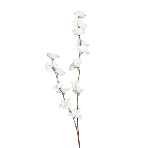 Pour mieux profiter du jardin:Branche artificielle de fleur de cerisier coloris beige - 74 cm