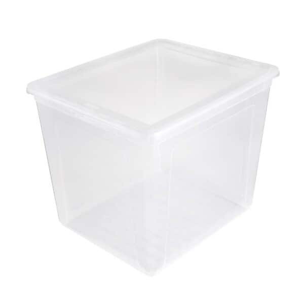 Boîte de rangement transparente avec aération pour vêtements 30 litres | Boîte de rangement