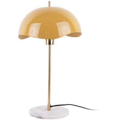 Lampe à poser en métal Waved dome (Jaune miel)