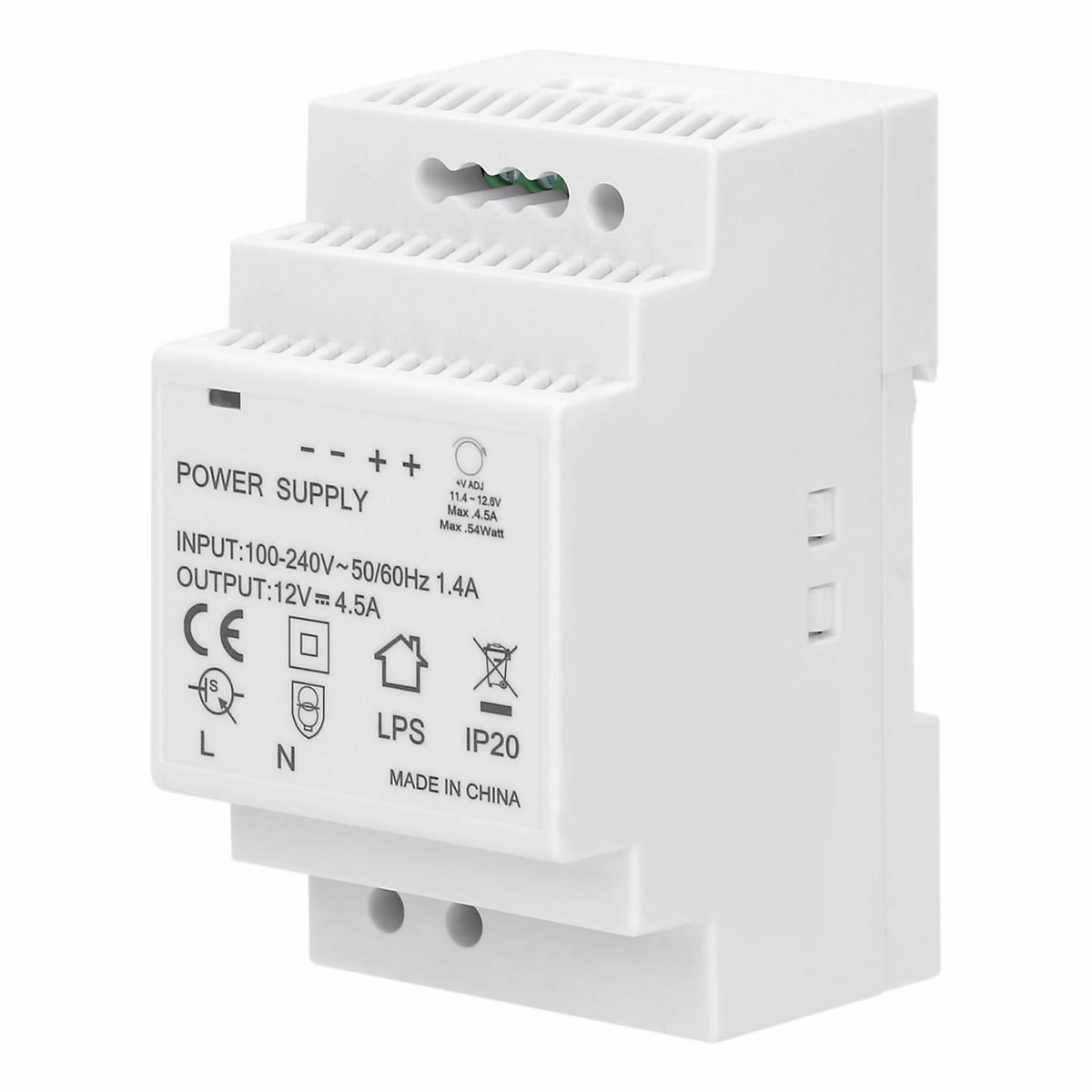 Alimentation Courant Continu 12v 4 – 5a 54w, 3 Modules, Transformateur 220v, 12v Cc