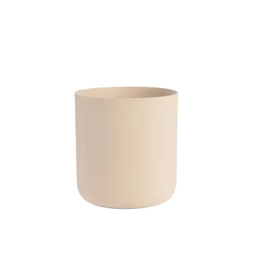 Extérieur accessoire:Cache-pot Jasta en zinc coloris beige - 18 x 18 x 18 cm