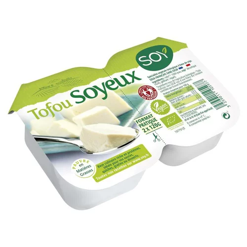 Pour mieux organiser vos extérieurs:Tofu soyeux nature Soy - 2 x 120 g