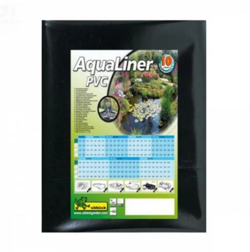 Jardin passion：Bâche PVC épaisseur 0,5mm UBBINK Aqualiner - dimensions 8x10m