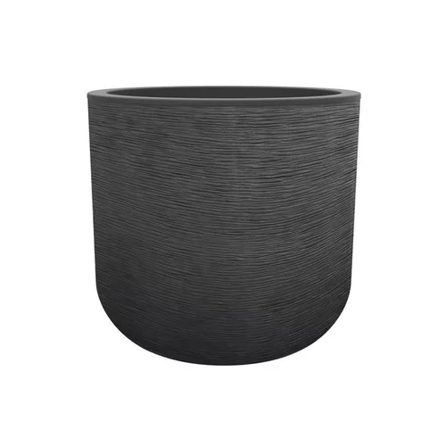 Une solution adaptée à l’extérieur：Pot rond gris anthracite Eda Graphit Up - Ø 48,5 x 46,2 cm