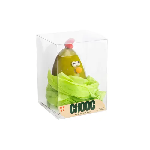 Pour compléter vos extérieurs:Cocotte jaune au chocolat au lait garnie Chooc - 160 g
