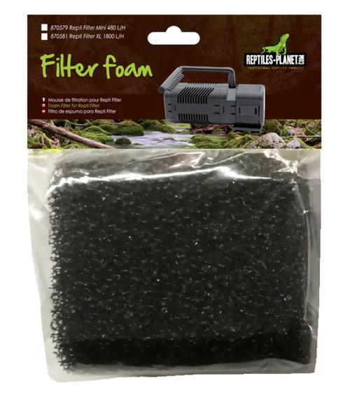 Pour vos moments au jardin：Mousse de filtration pour Repti Filter 480 L/H coloris noir Reptile Planet