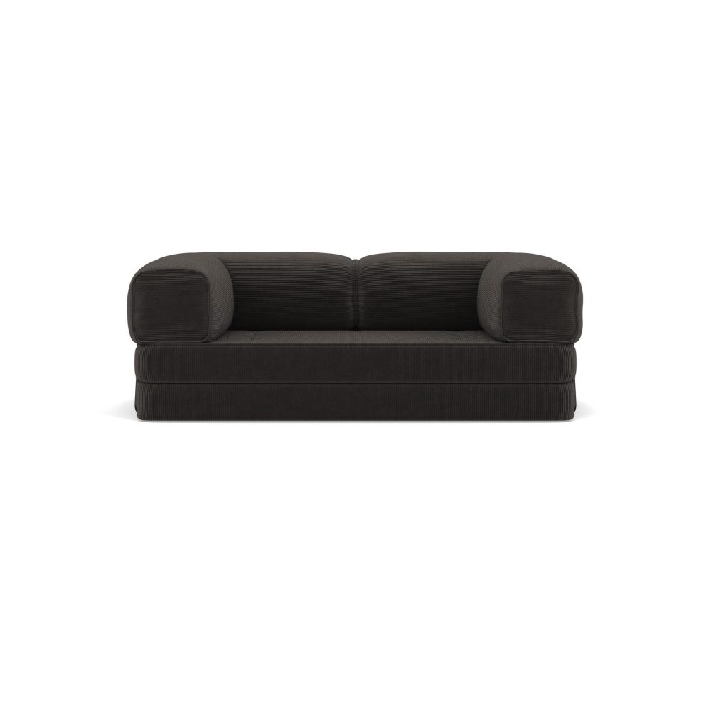 BEST MOBILIER Poppy - canapé 3 places convertible en velours côtelé